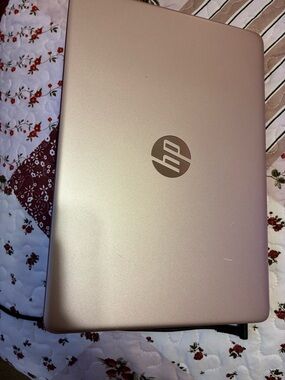 HP Pink (Rose Gold) Compact Laptop with HP Logo